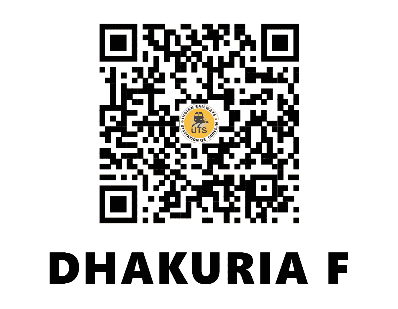 UTS QR Code for DHAKURIA F - DHK (ER - WEST BENGAL)